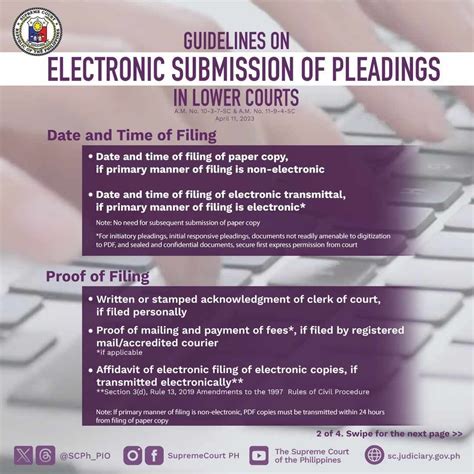 Guidelines on Electronic Submission of Pleadings in .